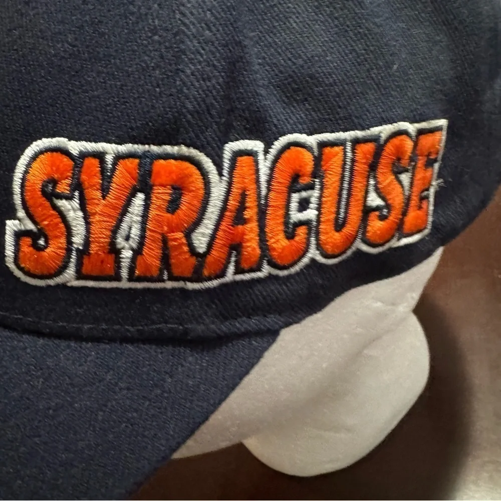 Mens Syracuse Orange Top of the World Navy Embroidered Memory Fitted Hat OSFA